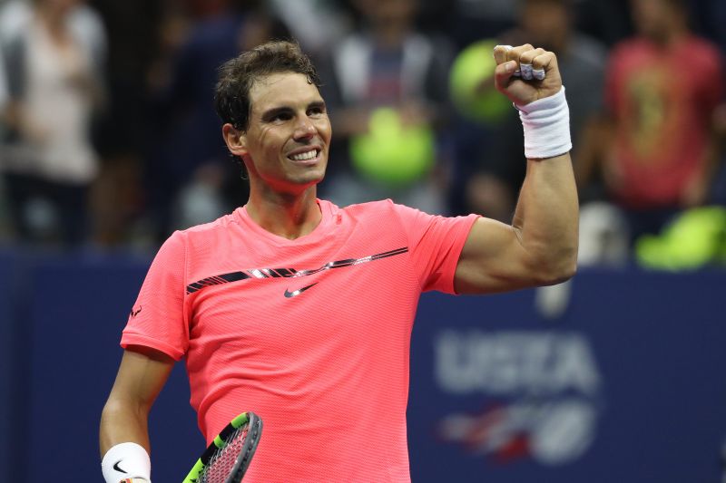 Rafael Nadal of Spain (pic) celebrates after his match against Andrey Rublev of Russia on day ten of the US Open tennis tournament in New York September 7, 2017. u00e2u20acu2022 Reuters pic