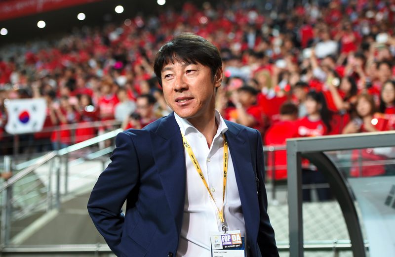 South Korea's head coach Shin Tae-Yong watches the Fifa 2018 World Cup qualifying football match between South Korea and Iran in Seoul August 31, 2017. u00e2u20acu201d AFP pic
