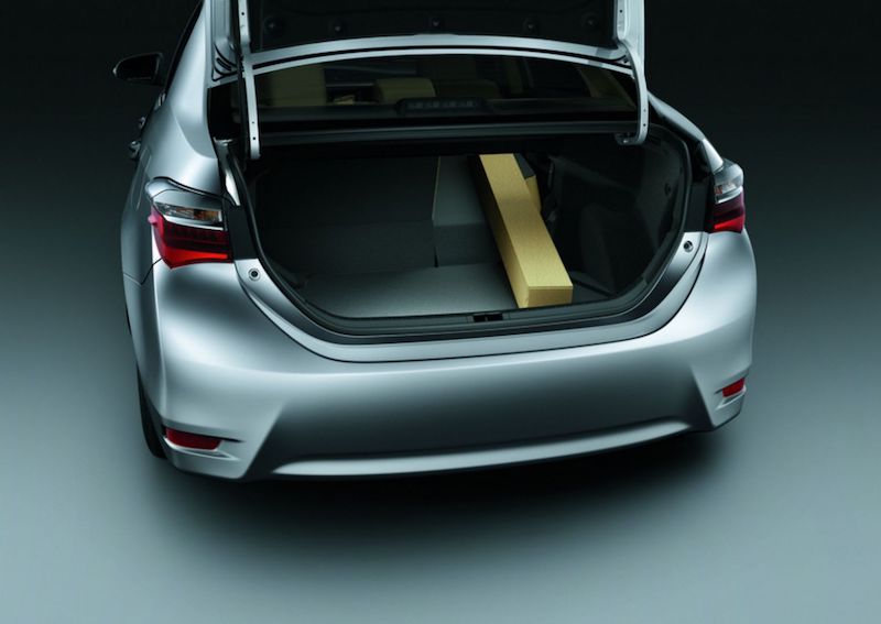 The new Toyota Corolla Altis storage space that can be expanded with its foldable rear seats. — TODAY pic