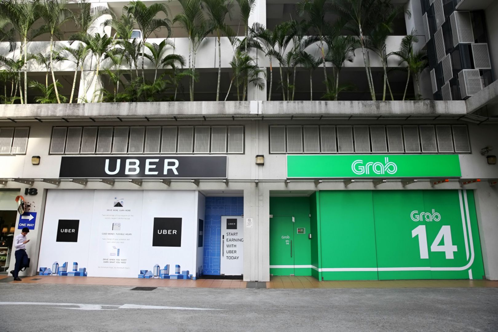 Uber and Grab offices at Midview City at Sin Ming. u00e2u20acu201d Picture by Nuria Ling/TODAY