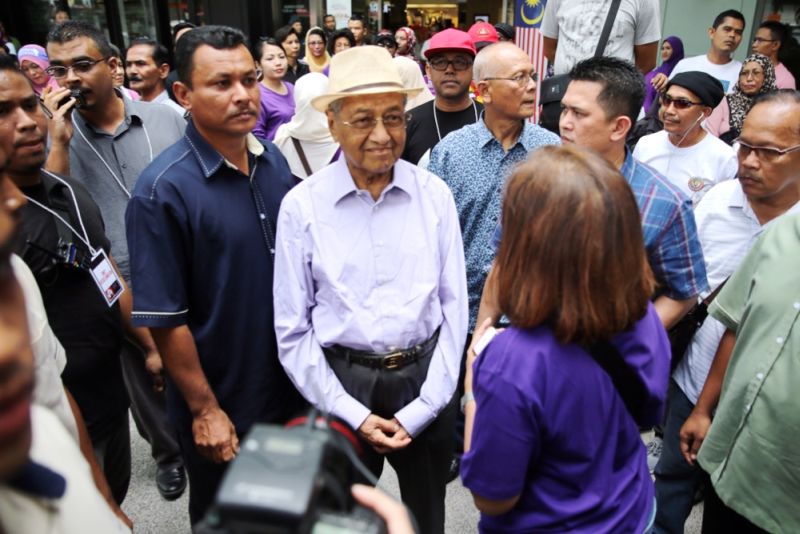 Tun Mahathir Mohamad is pictured near Maju Junction, Kuala Lumpur on September 10, 2017 at a march demanding an end to toxic, violent and sexist politics in the country. u00e2u20acu2022 Picture by Choo Choy May