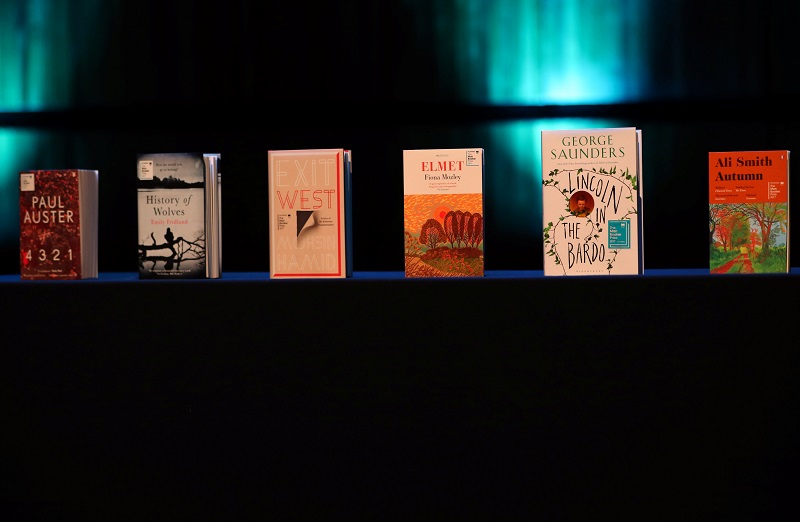 Man Booker Prize 2017 shortlisted books are seen during a photo-call for the six Man Booker shortlisted fiction authors, on the eve of the prize giving in London October 17, 2017. u00e2u20acu201d Reuters pic
