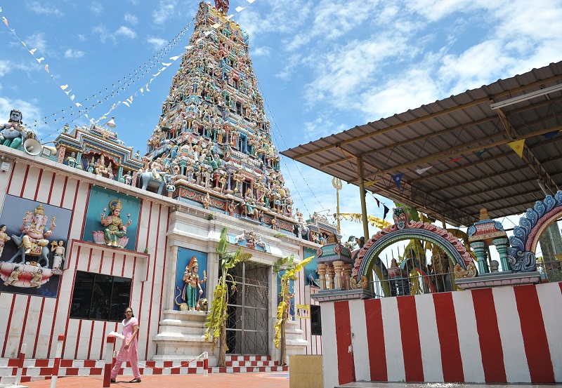 The Arulmigu Sri Maha Mariamman Temple. 
