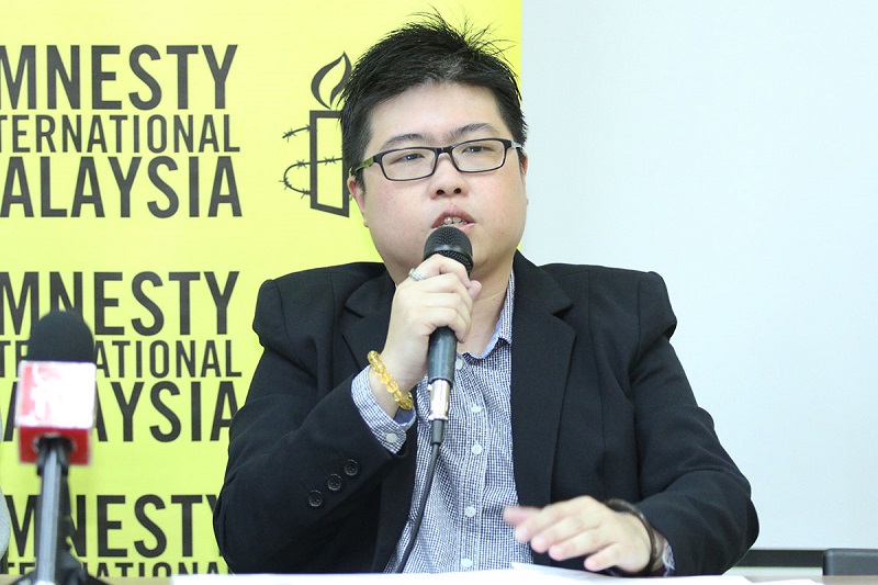 Acting executive director of Amnesty International Malaysia Gwen Lee speaks to reporters during a press conference at Petaling Jaya October 11, 2017. u00e2u20acu201d Picture by Miera Zulyana