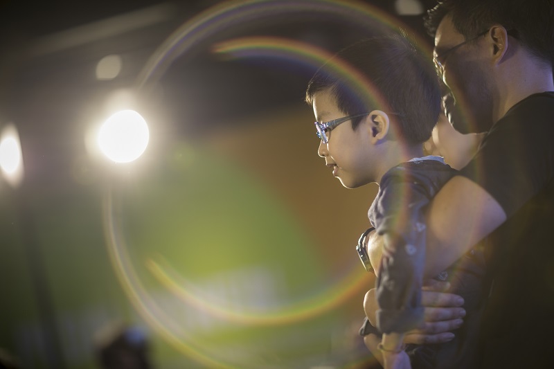 Branden Lim and his father, Edmund Lim, of We Care Journey, at Petrosains, KLCC October 5, 2017. u00e2u20acu201d Picture courtesy of Unicef