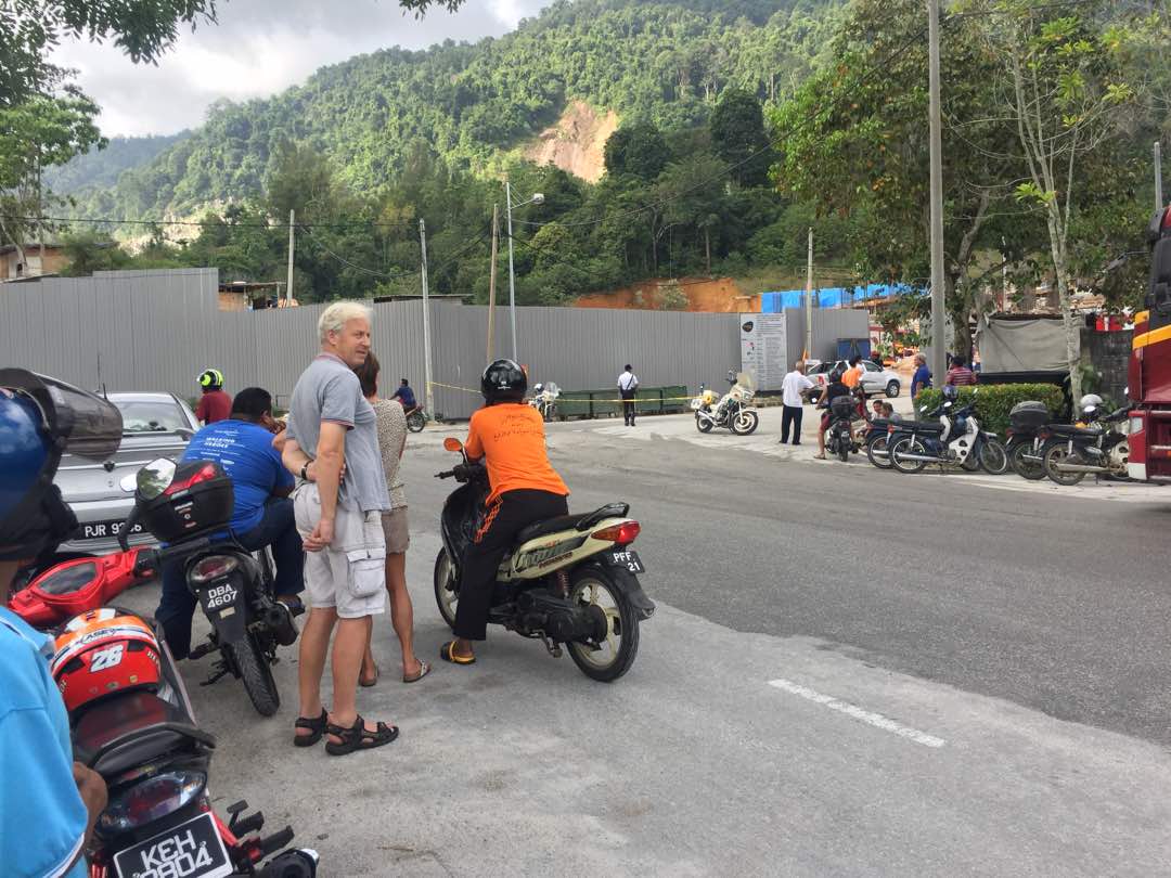 A view of the landslide which took place at Tanjung Bungah, Penang. u00e2u20acu201d Picture by Malay Mail