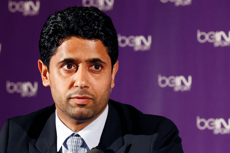 Nasser Al-Khelaifi, Paris St Germain's club owner and owner of Qatari TV channel Al Jazeera Sport, President of beIN Sport French TV channel, attends a news conference in Paris May 24, 2012. u00e2u20acu201d Reuters pic