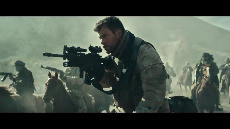 A screengrab from true story war drama ‘12 Strong’ that stars Chris Hemsworth and Michael Shannon among others.
