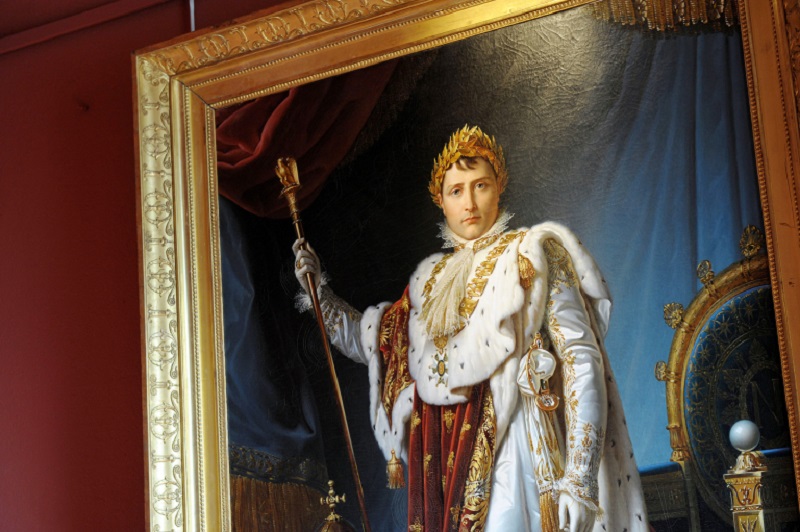 A painting by Francois Pascal Simon representing Corsicau00e2u20acu2122s Born French Emperor Napoleon Bonaparte 1 in his coronation suit. u00e2u20acu201d AFP pic