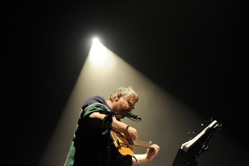 This file photo taken on April 17, 2010 shows US artist Daniel Johnston performing in Bourges, during the 34th edition of Le Printemps De Bourges rock pop festival. u00e2u20acu201d AFP pic