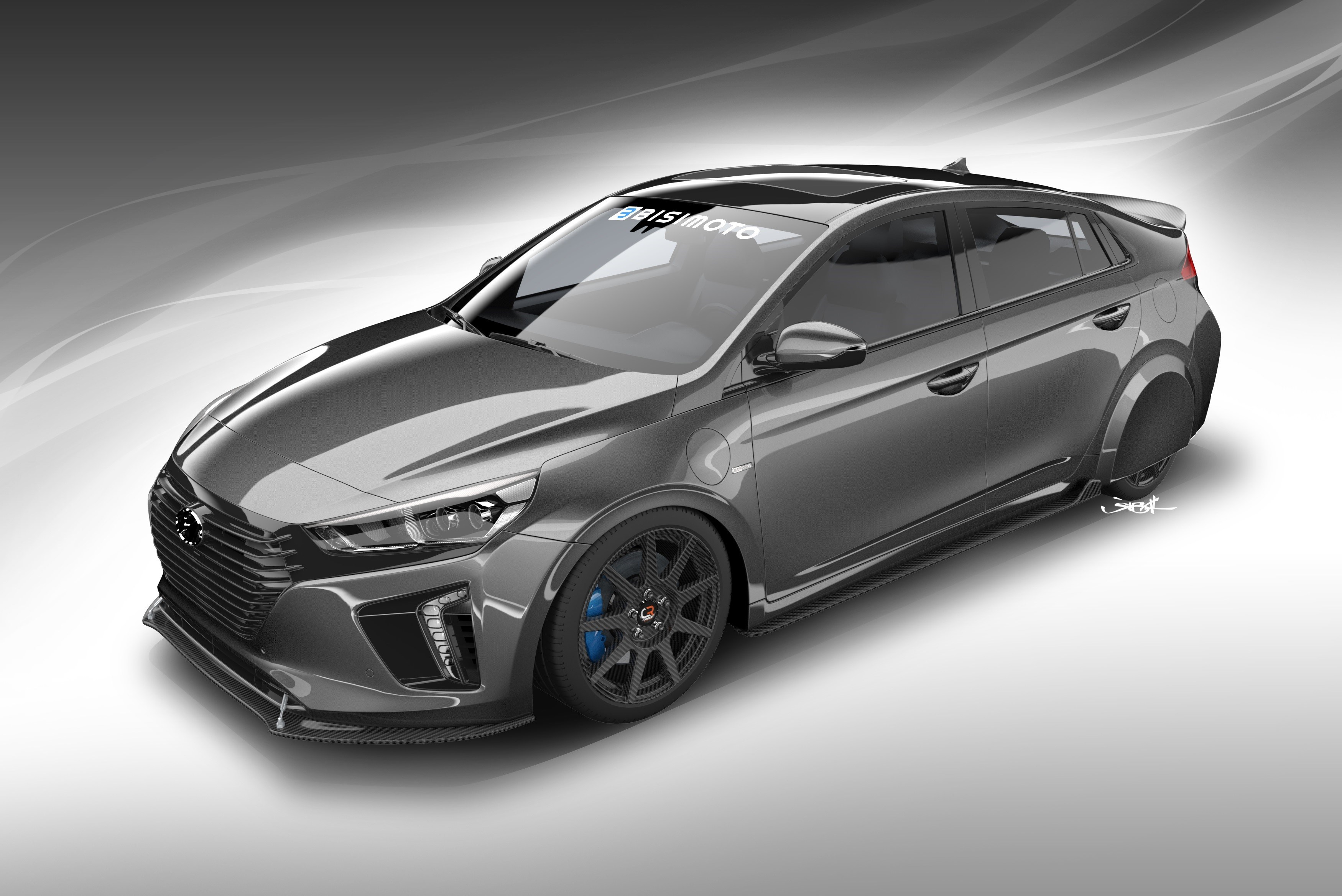 The Hyundai/Bisimoto HyperEconiq Ioniq Concept heading to the 2017 SEMA Show. u00e2u20acu201d AFP pic 