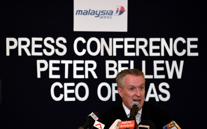 Outgoing Malaysia Airlines CEO Peter Bellew speaks at a press conference in Kuala Lumpur October 22, 2017. u00e2u20acu201d Bernama pic