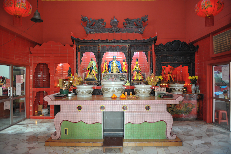 The Guang Fu Temple has been around for over 100 years and still features its original wooden altar with dragon carvings. — Picture by KE Ooi