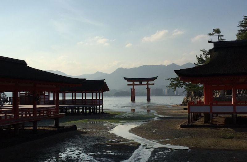At low tide at the Itsukushima Shrine on Miyajima Island, visitors can walk up to the Torii gate. u00e2u20acu201d TODAY pic