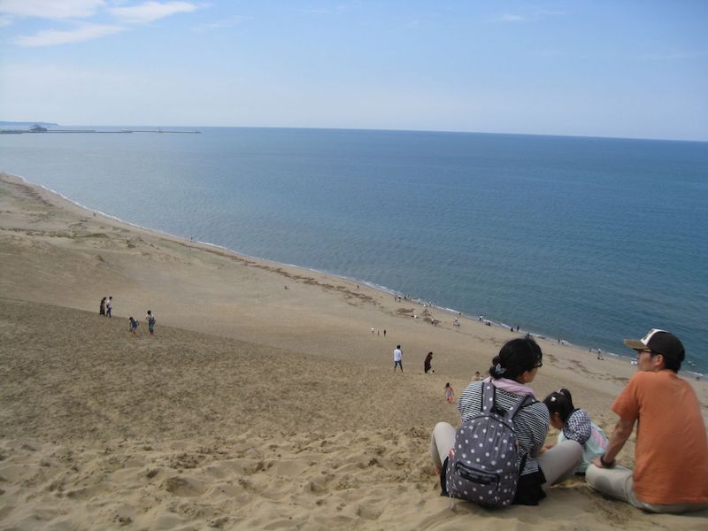 View from the top of the Tottori Sand Dunes. — TODAY pic