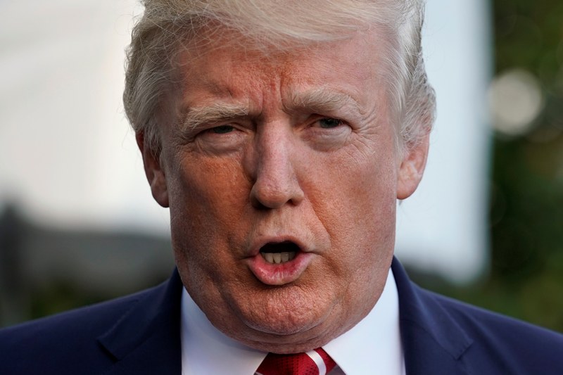 US President Donald Trump talks to the media on South Lawn of the White House in Washington before his departure to Greensboro, North Carolina October 7, 2017. u00e2u20acu201d Reuters pic 