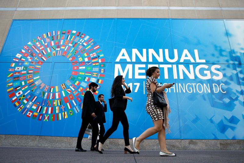 Delegates leave International Monetary Fund headquarters in the end of the day during the IMF/World Bank annual meetings in Washington October 15, 2017. u00e2u20acu201d Reuters pic
