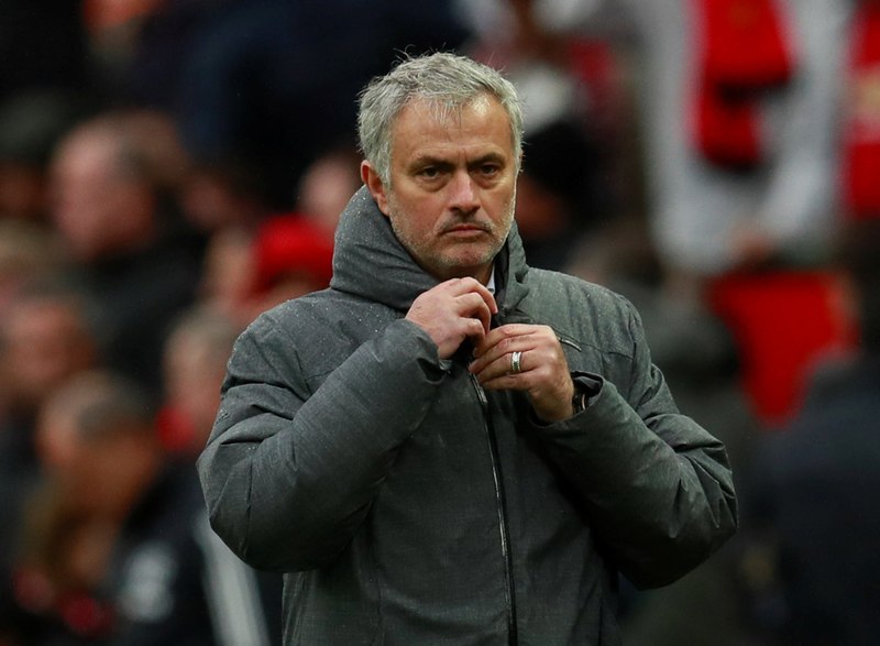 Manchester United manager Jose Mourinho during the EPL match with Tottenham Hotspur at Old Trafford October 28, 2017. u00e2u20acu201d Reuters pic