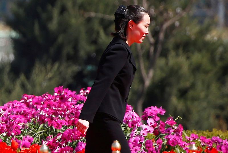 Kim Yo-jong, sister of North Korean leader Kim Jong-un, attends an opening ceremony of a newly constructed residential complex in Ryomyong street in Pyongyang April 13, 2017. u00e2u20acu201d Reuters pic 
