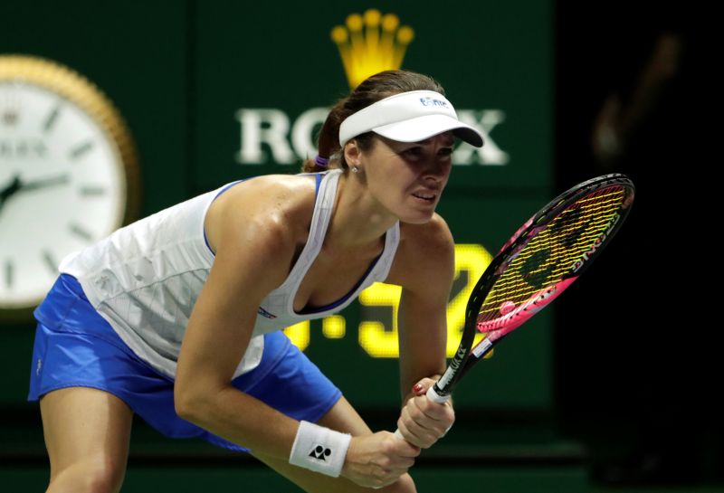 Switzerland's Martina Hingis during her Semi Finals doubles match in Singapore. u00e2u20acu2022 Reuters pic