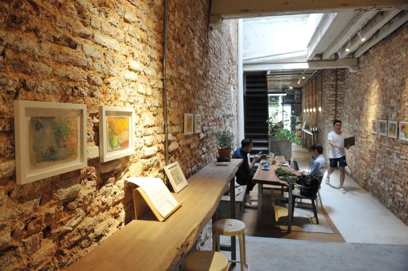 A place called Ome by Spacebar Coffee that doubles as an art space.