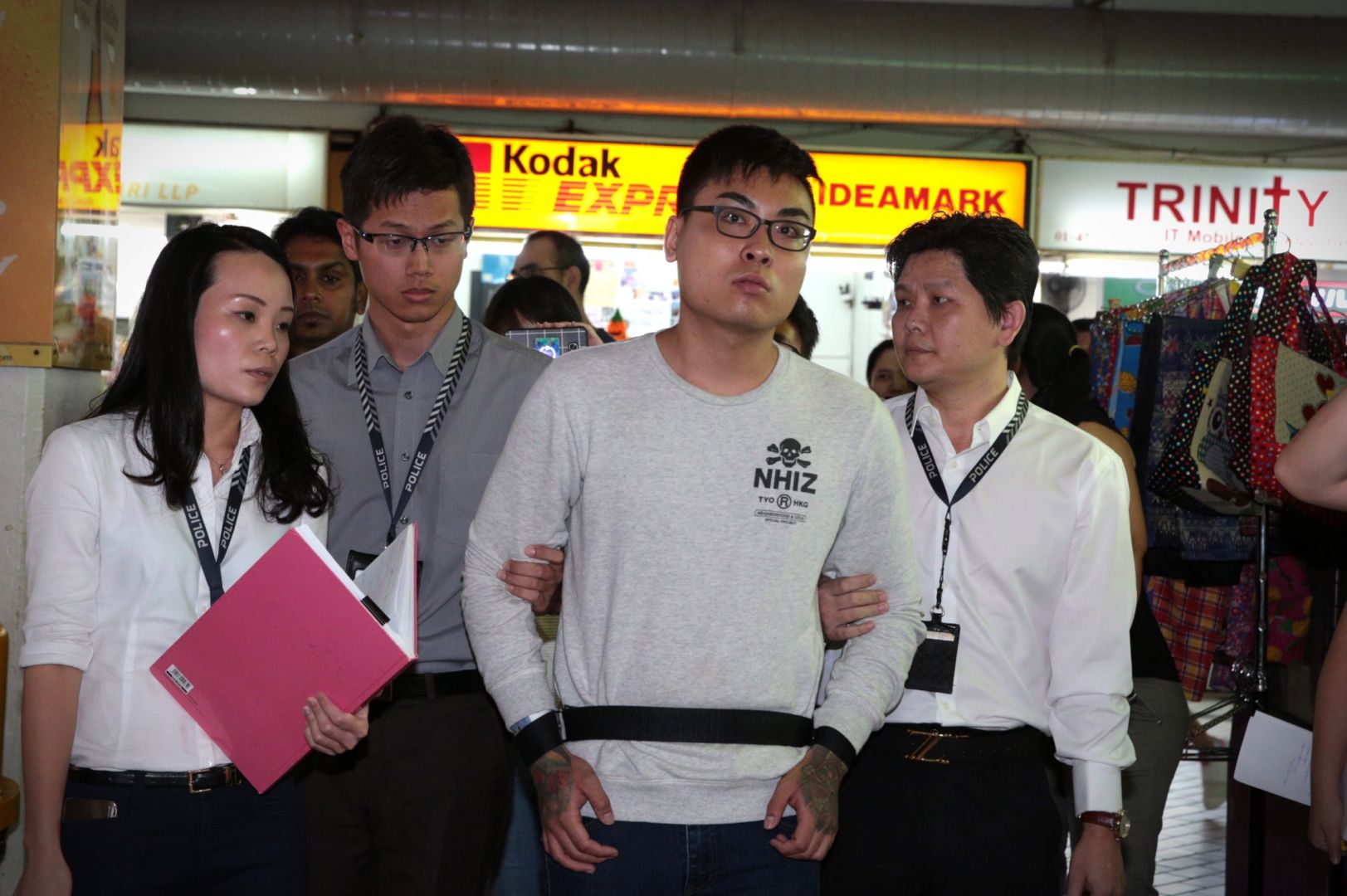 nThe suspect will be charged in court on Monday (Oct 16) with voluntarily causing grievous hurt. u00e2u20acu201du00c2u00a0Picture by Jason Quah/TODAYn