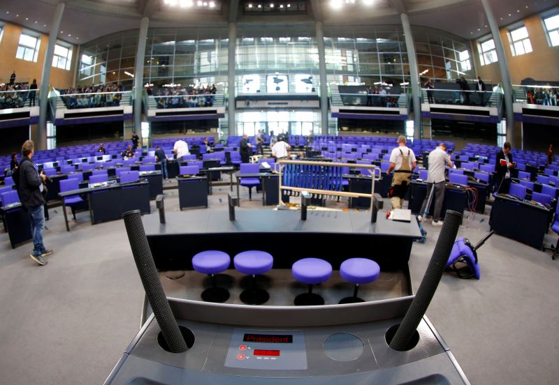 The speaker's desk at the plenary hall of the German lower house of Parliament Bundestag is pictured during preparations for the first plenary session after general elections in Berlin, Germany, October 17, 2017. u00e2u20acu201d Reuters pic