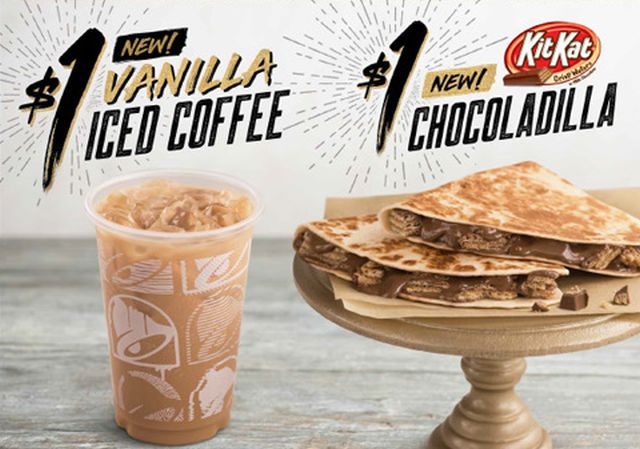 Taco Bell's Chocoladilla and vanilla iced coffee. u00e2u20acu201d AFP pic