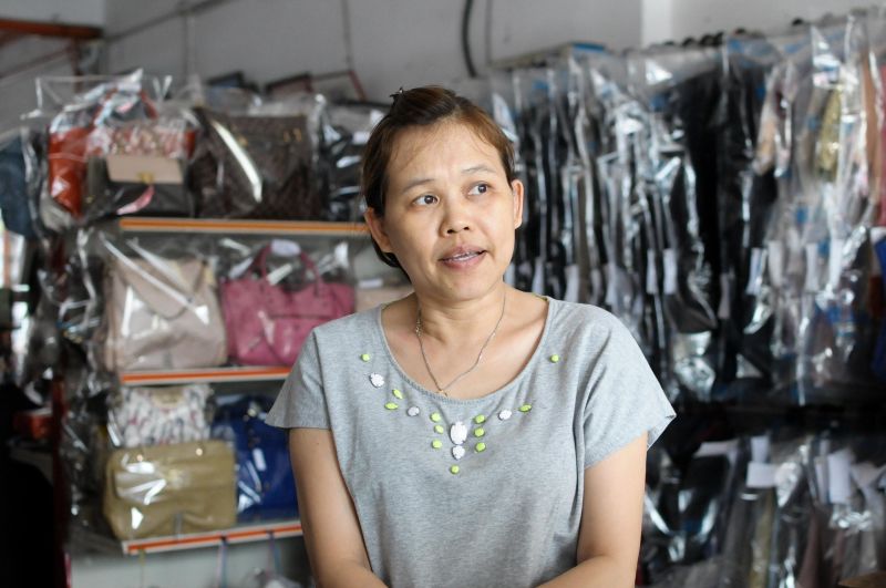 Laundry owner Liew Oi Leng said the traffic jams caused by development in the area have adversely affected her business.