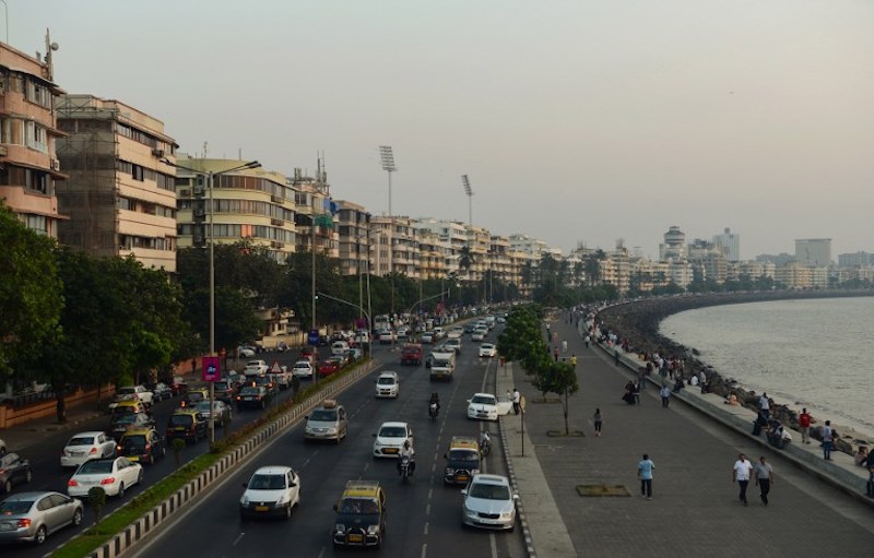 The Marine Drive seafront in Mumbai November 8, 2017. — AFP pic