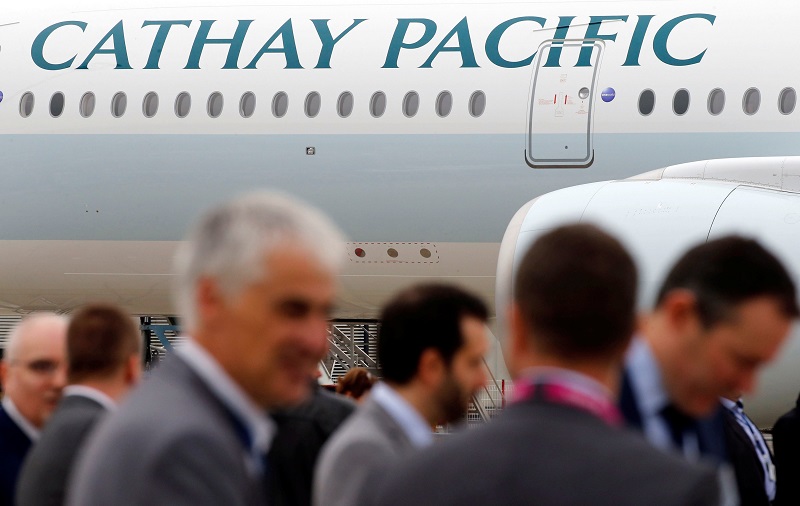 A passenger plane of Cathay Pacific Airways parks at the airport in Colomiers near Toulouse, France October 19, 2017. u00e2u20acu201d Reuters pic