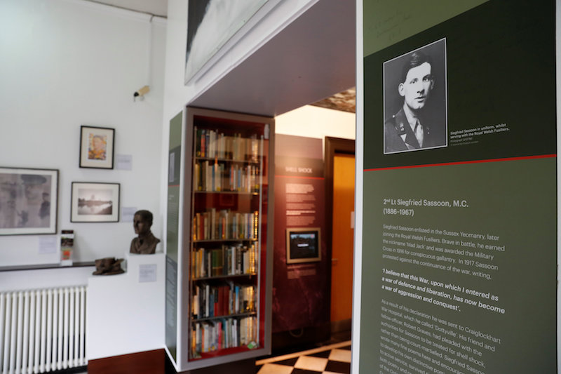 Exhibits are seen at the War Poets Collection at Craiglockhart, Edinburgh August 11, 2017. — Reuters pic