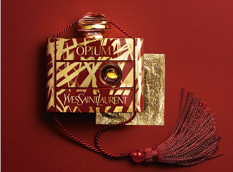 The 40th-anniversary edition of Yves Saint Laurent u00e2u20acu02dcOpiumu00e2u20acu2122. u00e2u20acu201d Picture by Yves Saint Laurent Beaute