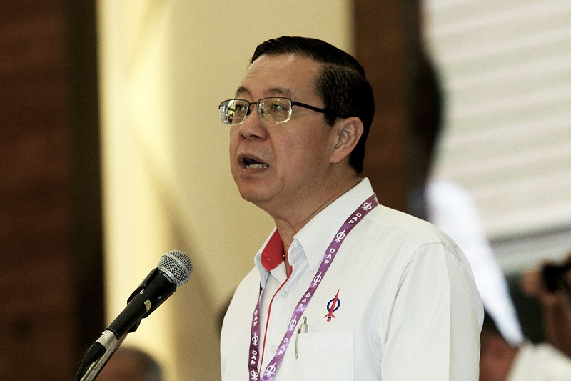 DAP secretary general Lim Guan Eng gives a speech during the 2017 DAP Special Congress in Shah Alam November 12, 2017. u00e2u20acu201d Picture by Miera Zulyana