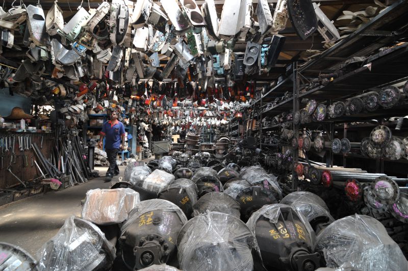 A metal scraps shop along Jalan Kampung Gajah.