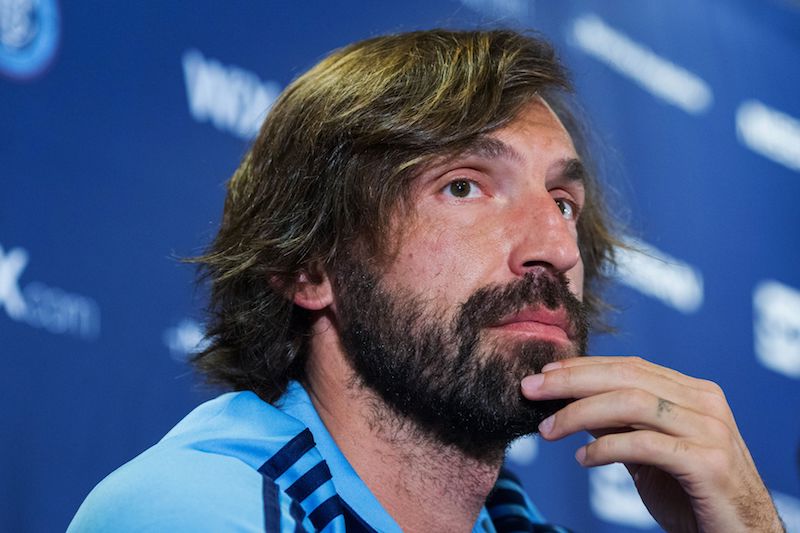 New York City FC player Andrea Pirlo speaks to the media as he attends a press conference in New York March 9, 2017. u00e2u20acu201d AFP pic