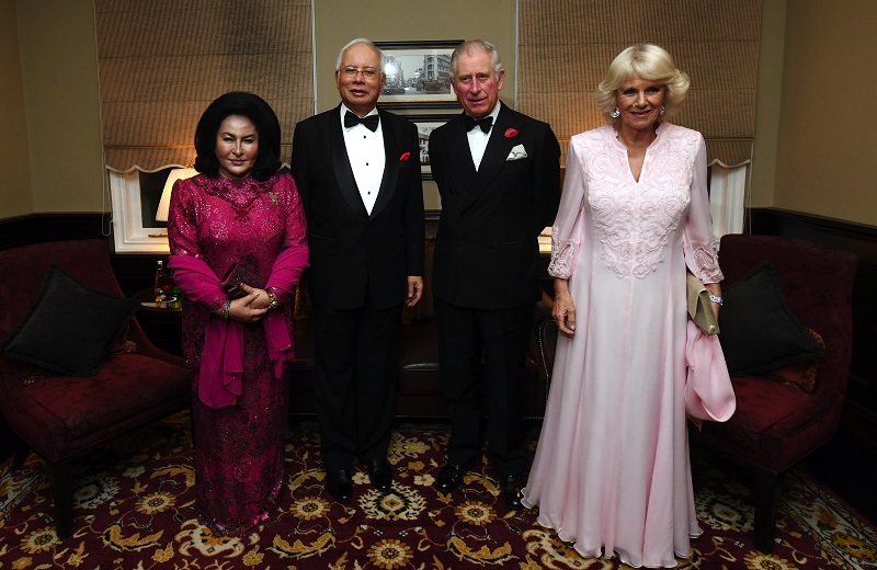 (From left) Datin Seri Rosmah Mansor, Prime Minister Datuk Seri Najib Razak, Prince Charles and his wife, Camilla pose for a picture during the Gala Dinner at the Majestic Hotel, Kuala Lumpur November 4, 2017. u00e2u20acu201d Bernama pic