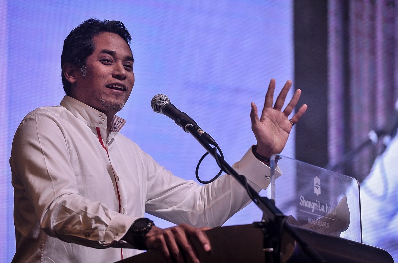 Youth and Sports Minister Khairy Jamaluddin gestures as he speaks during the KL 2017 Appreciation Night in Kuala Lumpur. Picture released November 17, 2017. u00c2u00acu00e2u20acu201d Bernama pic
