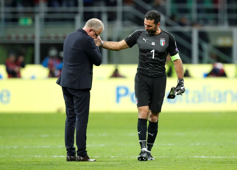 Italyu00e2u20acu2122s Gianluigi Buffon looks dejected after his team failed to qualify for the World Cup. u00e2u20acu2022 Reuters pic