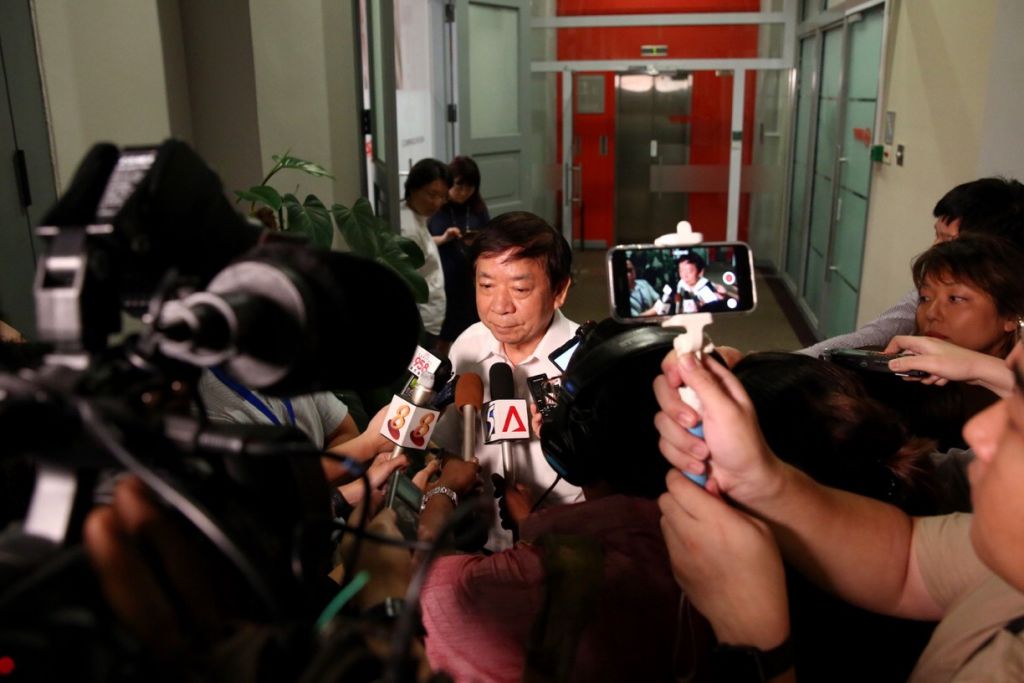 Transport Minister Khaw Boon Wan speaking to reporters folliwng the Joo Koon incident.  u00e2u20acu201d Picture by Nuria Ling/TODAY