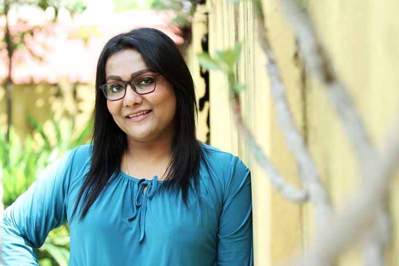 Project Director and founder of the Seed Foundation, Nisha Ayub, giving an interview at the Foundation’s T-Home, November 15, 2017.