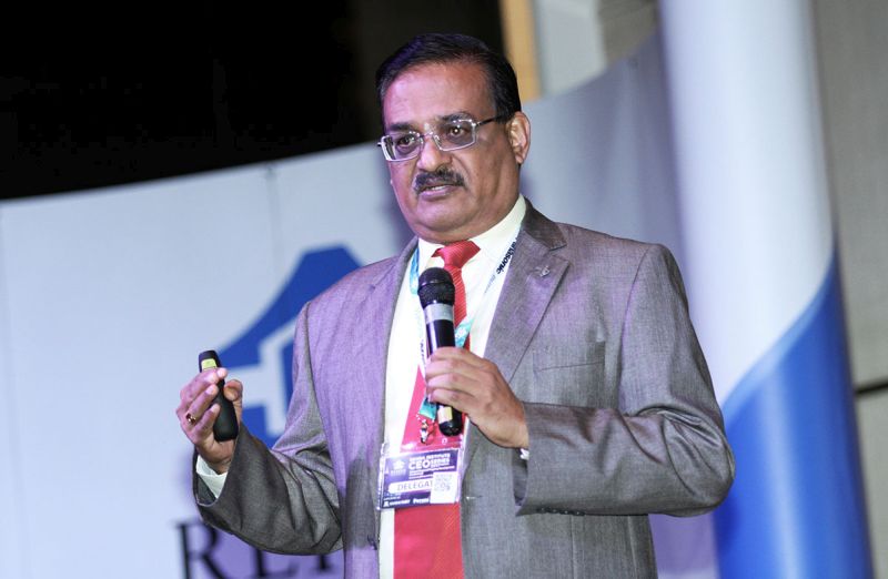 Manokaran Mottain, chief economist at Alliance Bank gives a speech during the Rehda Institute CEO Series 2017 conference in Kuala Lumpur on November 9, 2017. u00e2u20acu2022 Picture by Miera Zulyana