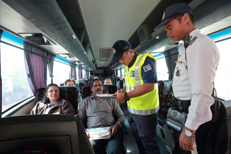 A Cambodian woman and her six-year-old son were among 20 illegal immigrants arrested in a joint operation northbound of Km290 at RTC Gopeng here today. u00e2u20acu2022 Picture by Marcus Pheong