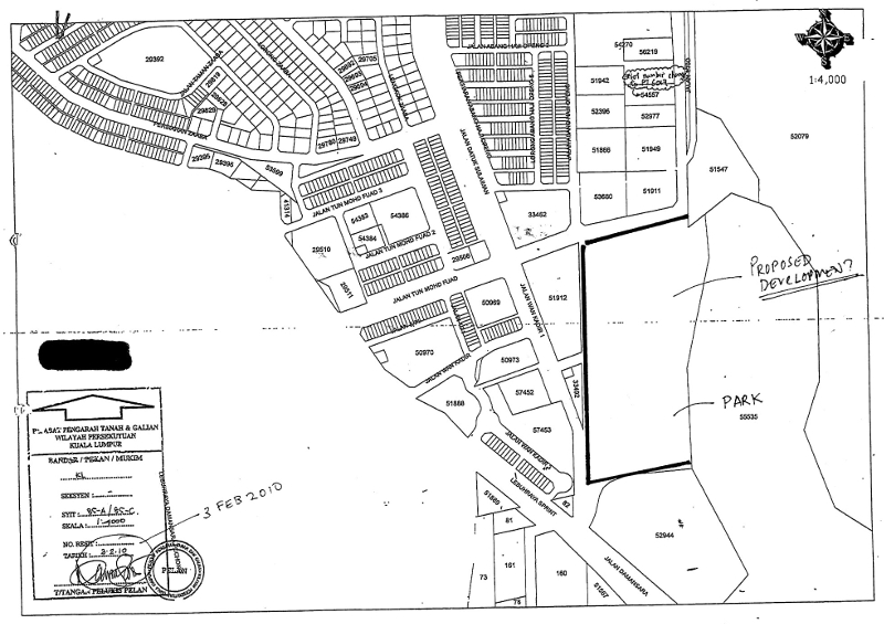 A search conducted in 2010 showed that there was no land title for the whole Taman Rimba Kiara land. — Picture courtesy of Save Taman Rimba Kiara