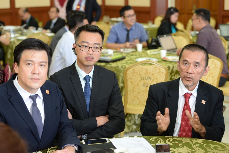 Tanjung Bungah assemblyman Teh Yee Cheu and Penang transgender committee members Cheah Kah Peng (far left) and Lee Khai Loon (centre). u00e2u20acu201d Picture by KE Ooi