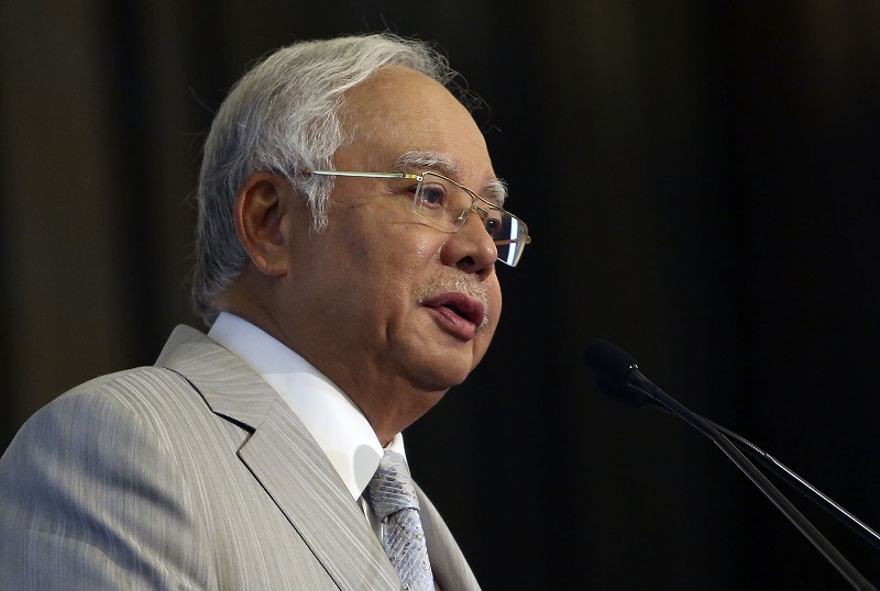 Prime Minister Datuk Seri Najib Razak delivers his keynote address during the Malaysia Nikkei Business Forum 2017 at the Mandarin Oriental Hotel in Kuala Lumpur November 30, 2017. u00e2u20acu201d Picture by Yusof Mat Isa