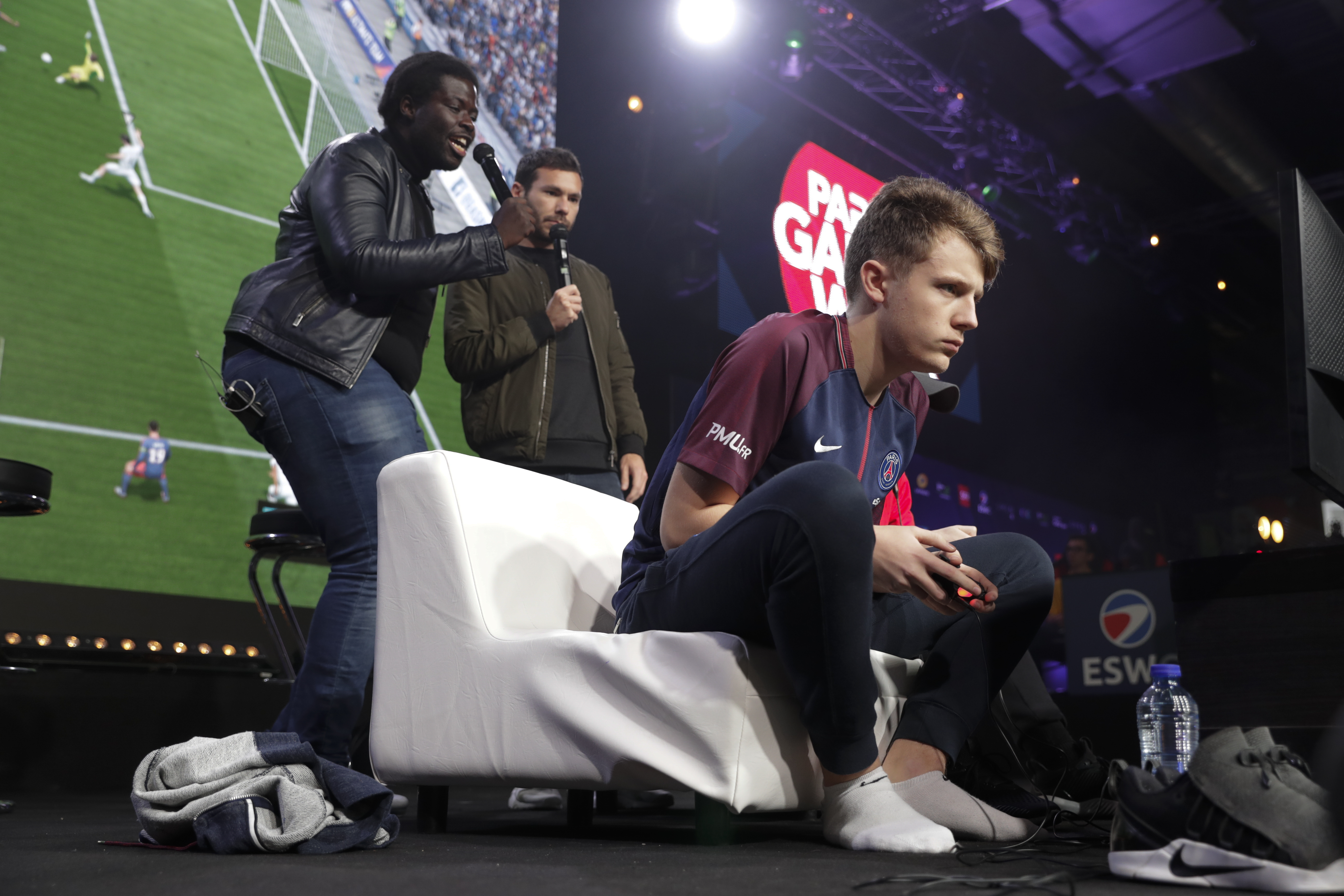 Frenchman Lucas 'DaXe' Cuillerier, from PSG Esports Team, competes in the 2017 ESWC Fifa 18 Challenge final, November 5, during Paris Games Week. u00e2u20acu201d AFP pic 