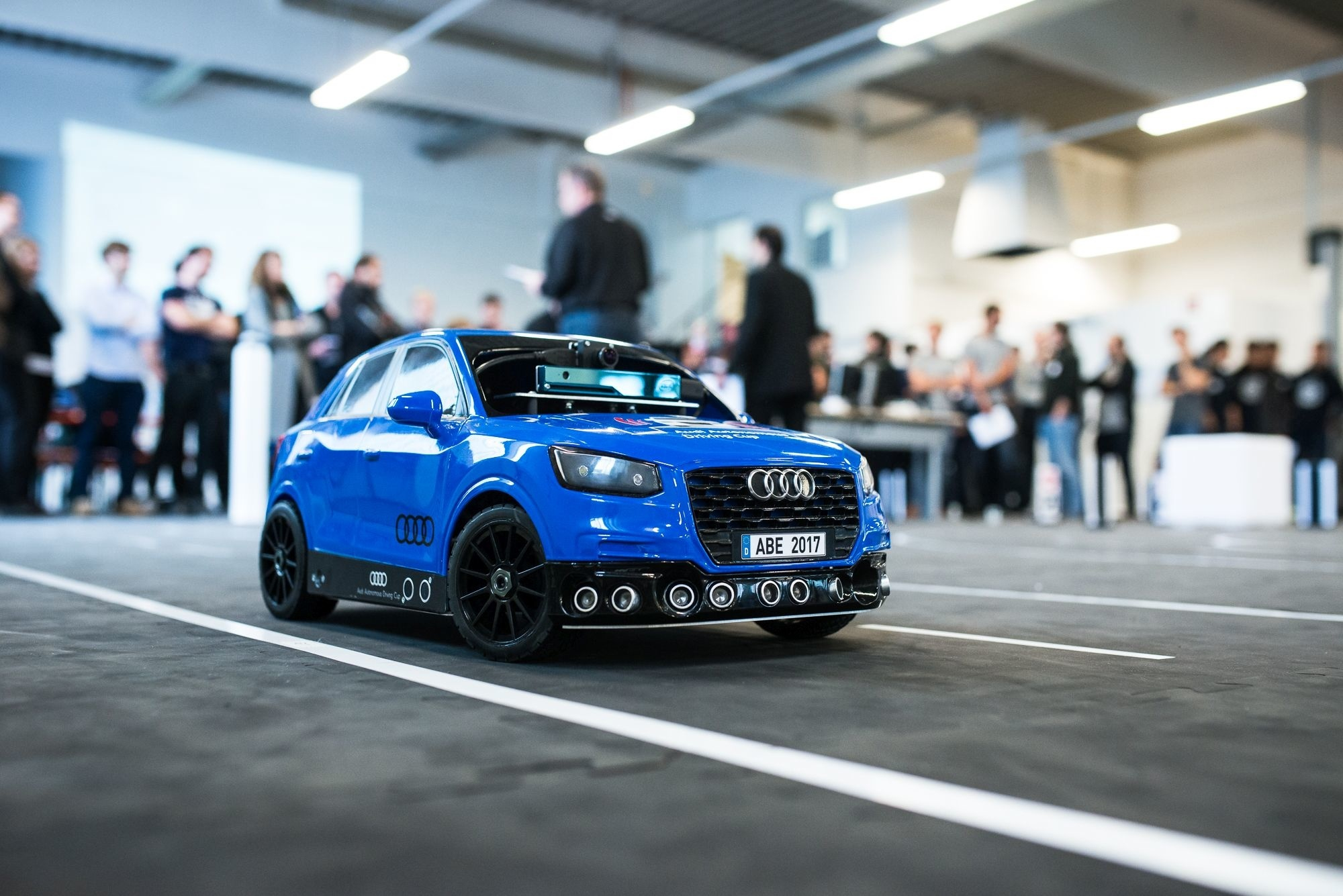 A 1:18 scale model Audi used in the Audi Autonomous Driving Cup competition. u00e2u20acu201d AFP pic 