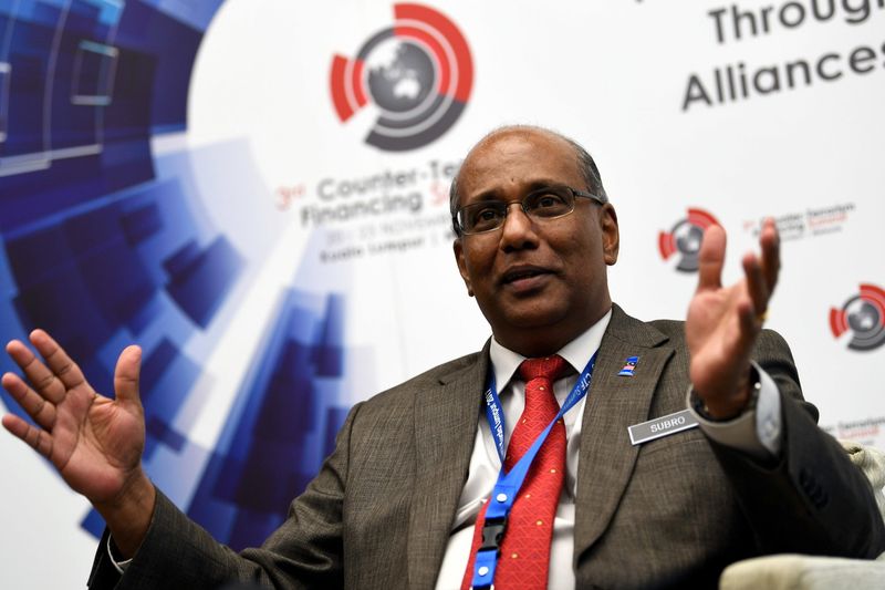 Customs director-general Datuk Seri Subromaniam Tholasy speaking during a press conference on the sidelines of the Third Counter-Terrorism Financing Summit in Kuala Lumpur, November 22, 2017. u00e2u20acu201d Bernama pic