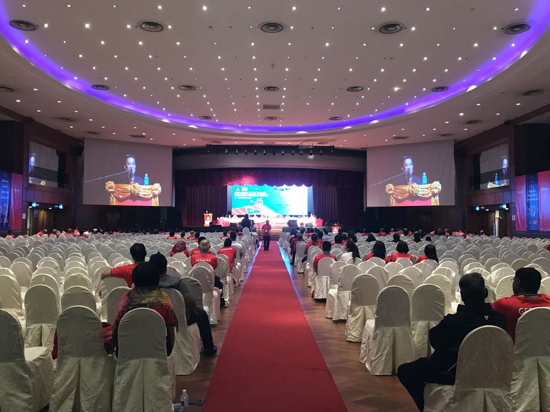 Few delegates are seen in the hall towards the end of Gerakan's national delegates conference on November 12, 2017 in Kuala Lumpur. u00e2u20acu201d Picture by A. Ruban